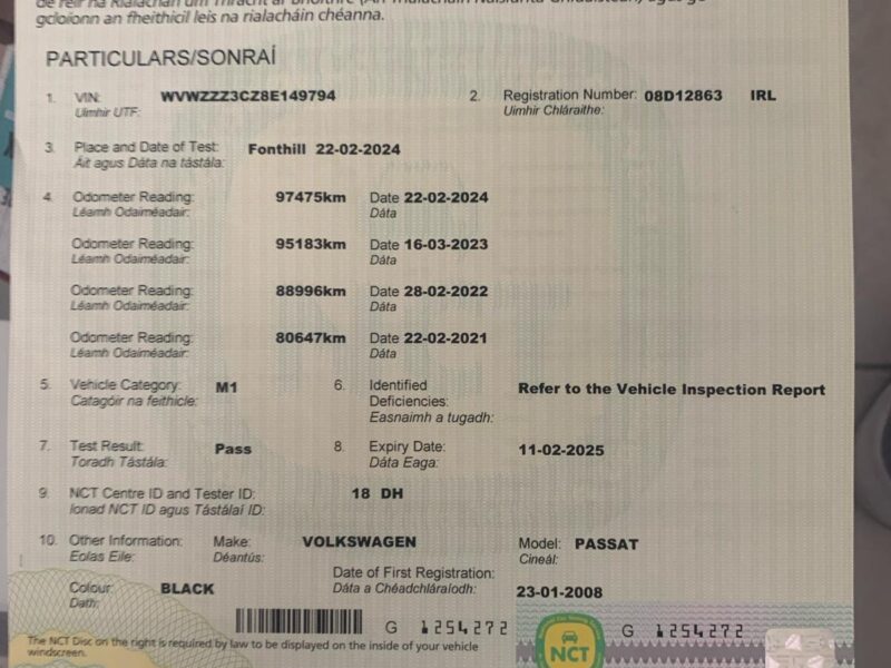 2008 Volkswagen Passat B6 Highline 1.4 TSI with Very Low Mileage 97000 Kilometres Only and Brand new Nct